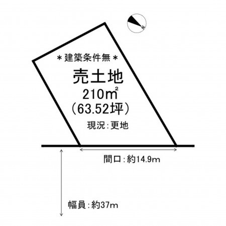 鳥取市宮長、土地の間取り画像です