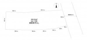 鳥取市吉方温泉、土地の間取り画像です