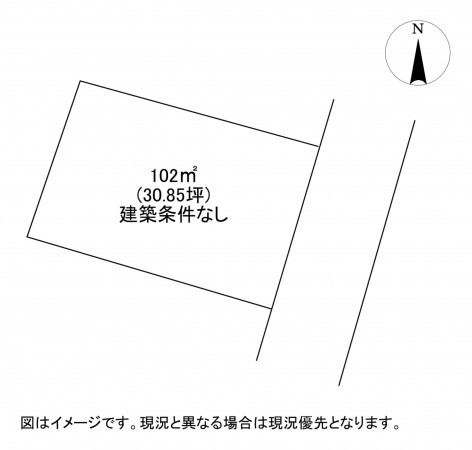 米子市三本松、土地の間取り画像です