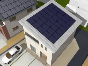 出雲市芦渡町、新築一戸建ての完成予想図（外観）画像です