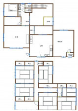 松江市鹿島町名分、中古一戸建ての間取り画像です