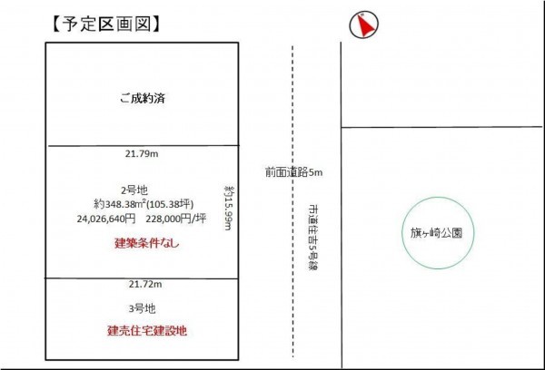 米子市旗ヶ崎、土地の間取り画像です