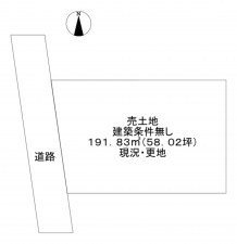 松江市一の谷町、土地の間取り画像です