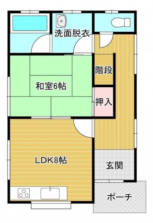 鳥取市面影、中古一戸建ての間取り画像です