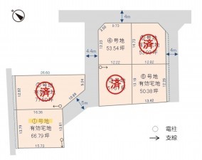 米子市河崎、土地の間取り画像です