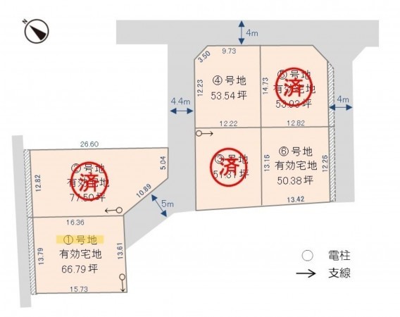 米子市河崎、土地の間取り画像です
