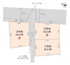 米子市淀江町西原、土地の間取り画像です