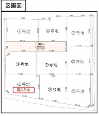 米子市米原、土地の間取り画像です