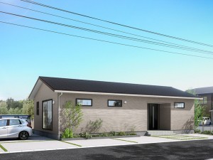 松江市比津町、新築一戸建ての完成予想図（外観）画像です