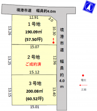 境港市清水町、土地の間取り画像です