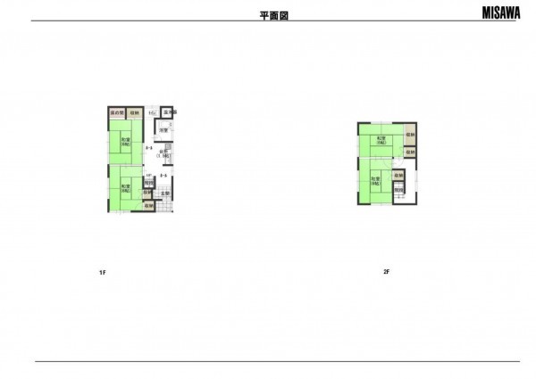 鳥取市秋里、中古一戸建ての間取り画像です