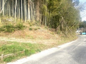 松江市下東川津町、土地の前面道路を含む現地写真画像です