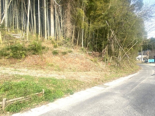 松江市下東川津町、土地の前面道路を含む現地写真画像です