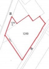 松江市東出雲町出雲郷、土地の間取り画像です