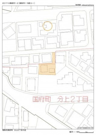 鳥取市国府町分上、土地の間取り画像です