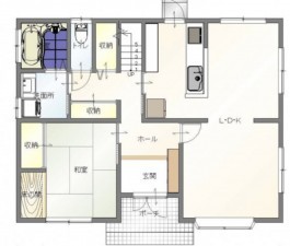 鳥取市若葉台北、中古一戸建ての間取り画像です