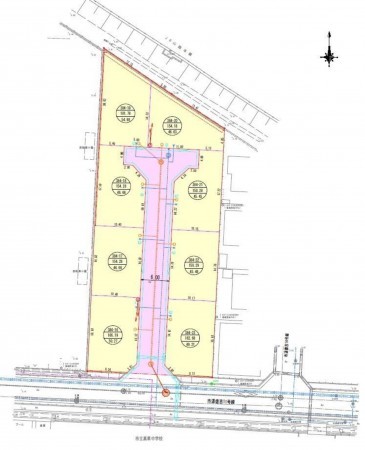 鳥取市徳吉、土地の間取り画像です