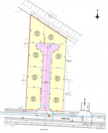 鳥取市徳吉、土地の間取り画像です