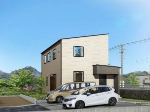 出雲市西新町、新築一戸建ての外観画像です