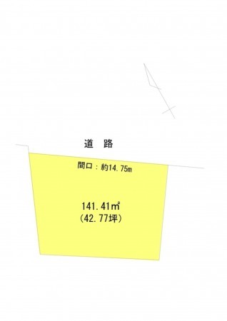 松江市上乃木、土地の間取り画像です