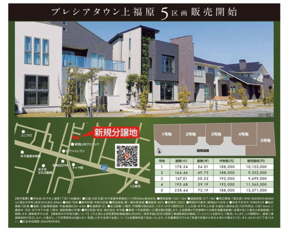 米子市上福原、土地の間取り画像です