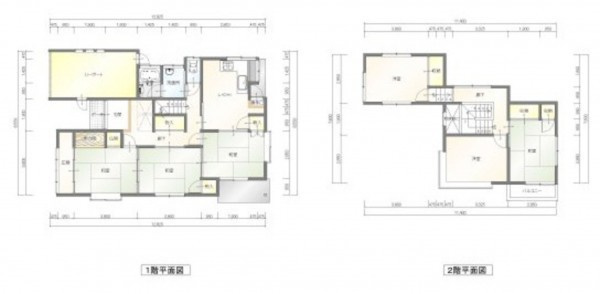 鳥取市桜谷、中古一戸建ての間取り画像です