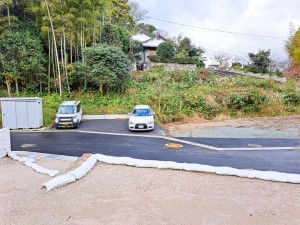 松江市雑賀町、土地の前面道路を含む現地写真画像です