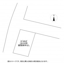 鳥取市吉方町、土地の間取り画像です