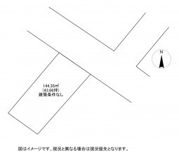 鳥取市茶町、土地の間取り画像です