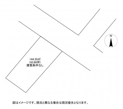 鳥取市茶町、土地の間取り画像です