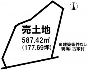 松江市八束町波入、土地の間取り画像です
