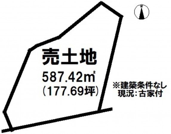 松江市八束町波入、土地の間取り画像です