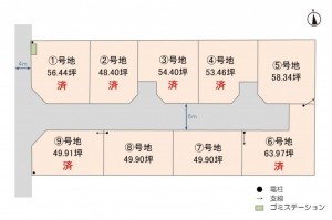 米子市東福原、土地の間取り画像です