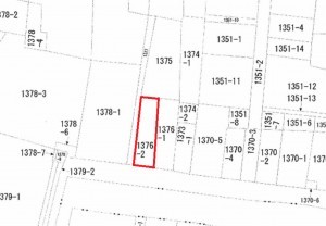 鳥取市鹿野町鹿野、土地の間取り画像です