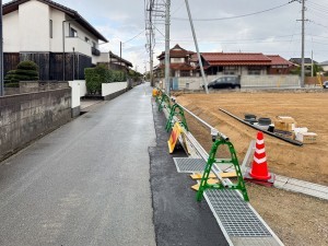 米子市東福原、土地の前面道路を含む現地写真画像です