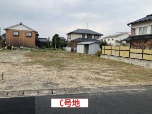 境港市上道町、土地の前面道路を含む現地写真画像です