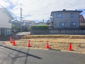 松江市黒田町、土地の前面道路を含む現地写真画像です