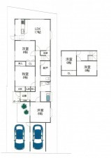 鳥取市浜坂、中古一戸建ての間取り画像です