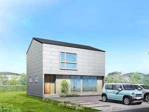 出雲市斐川町出西、新築一戸建ての完成予想図（外観）画像です