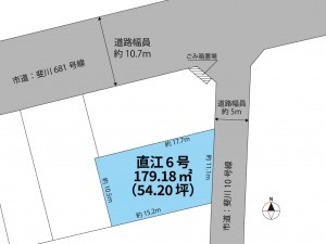 出雲市斐川町直江、土地の間取り画像です