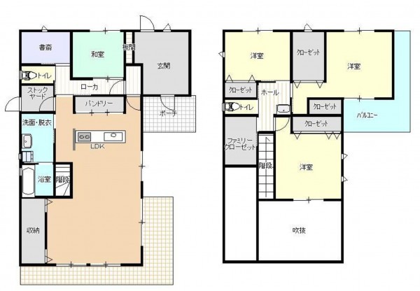 鳥取市岩吉、中古一戸建ての間取り画像です