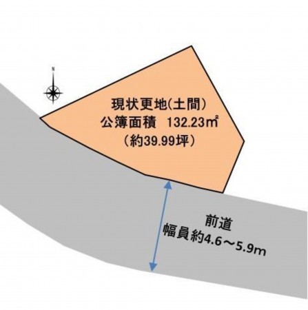 松江市魚瀬町、土地の間取り画像です