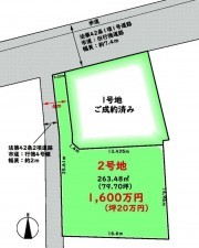 鳥取市行徳、土地の間取り画像です