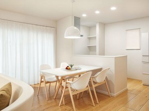松江市竹矢町、新築一戸建ての居間画像です
