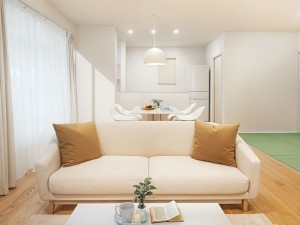松江市竹矢町、新築一戸建ての居間画像です