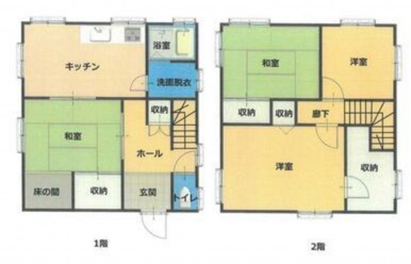 鳥取市湖山町南、中古一戸建ての間取り画像です