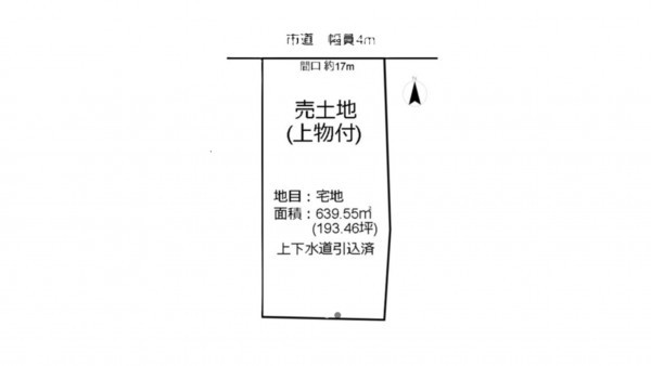 出雲市大社町杵築東、土地の間取り画像です