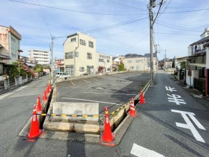 鳥取市南町、土地の前面道路を含む現地写真画像です