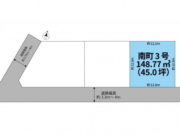 鳥取市南町、土地の間取り画像です