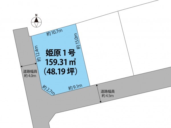 出雲市姫原町、土地の間取り画像です